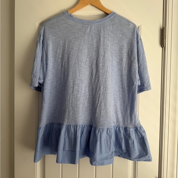 Akemi+Kin Light Blue Ruffled Top - Picture 3 of 5